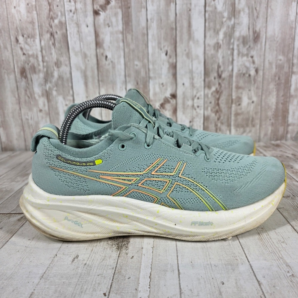 ASICS Gel-Nimbus 26 Womens Running Shoes Mint Sage Green 1012B601 Size 9